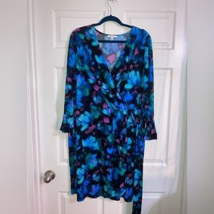 2 for $25- London Style faux wrap dress 18w